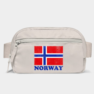 Vintage Norway Flag Distressed Travel Design Bag