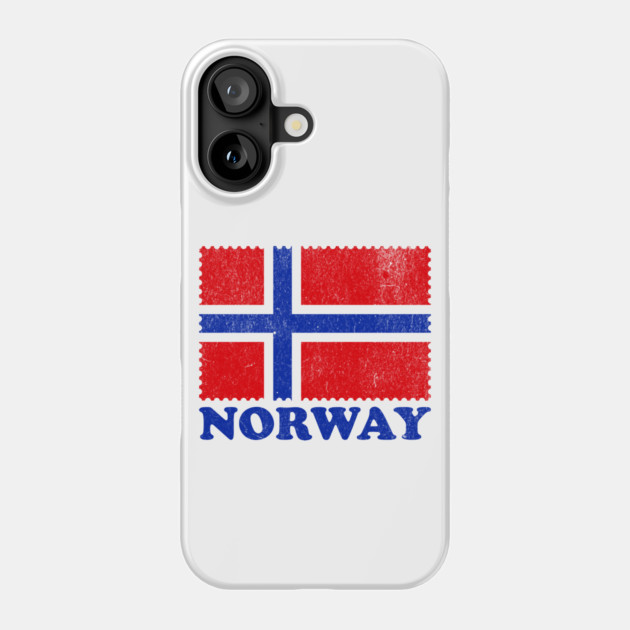 Vintage Norway Flag Distressed Travel Design Phone Case by AZEERTEE