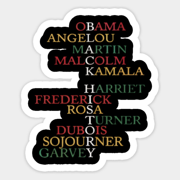 Womens Black History Month Apparel Powerful Leaders Sticker by ArtistTee ⭐⭐⭐⭐⭐