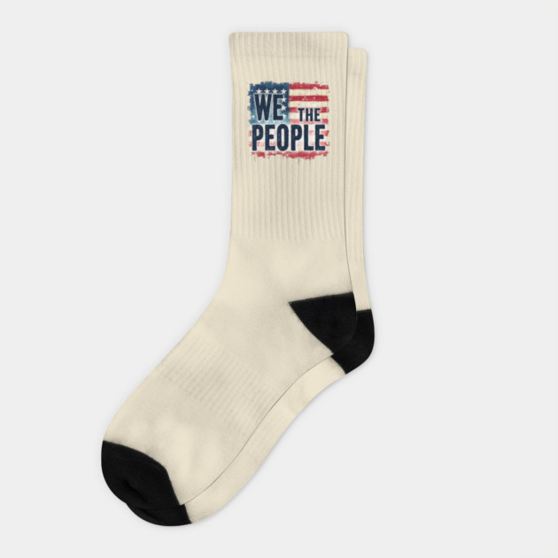 We the People with distressed flag Socks by David's Store 3