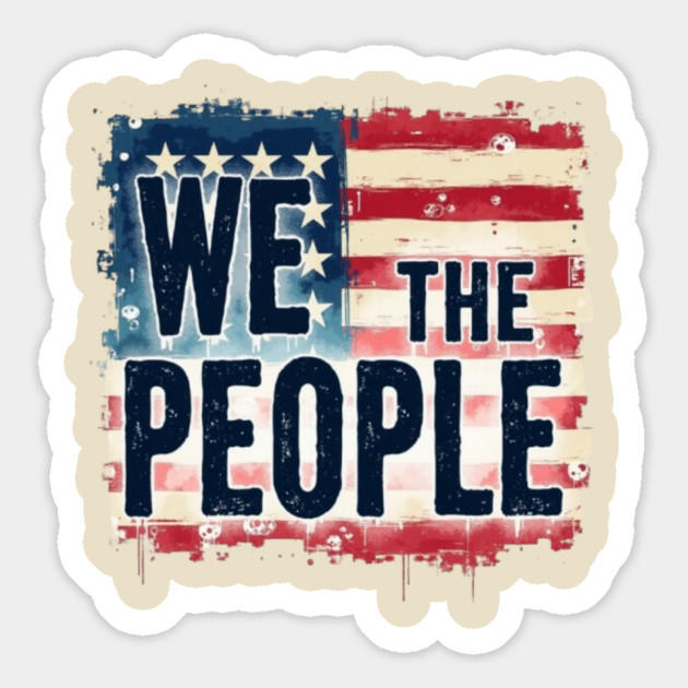 We the People with distressed flag Magnet by David's Store 3