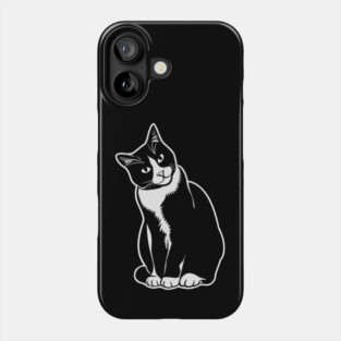 Tuxedo Cat Artwork Phone Case