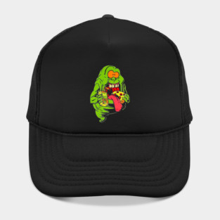 Vintage Ghost Eat Pizza Hat