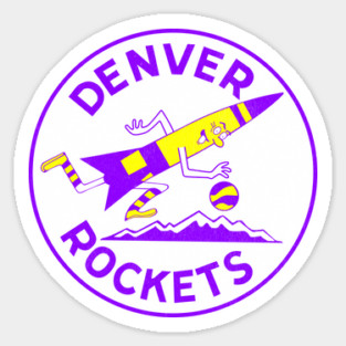 Vintage Denver Rockets Basketball Sticker