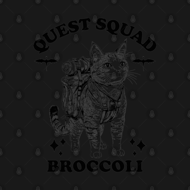 Quest Squad Broccoli Adventure Cat Fantasy Design by AZEERTEE