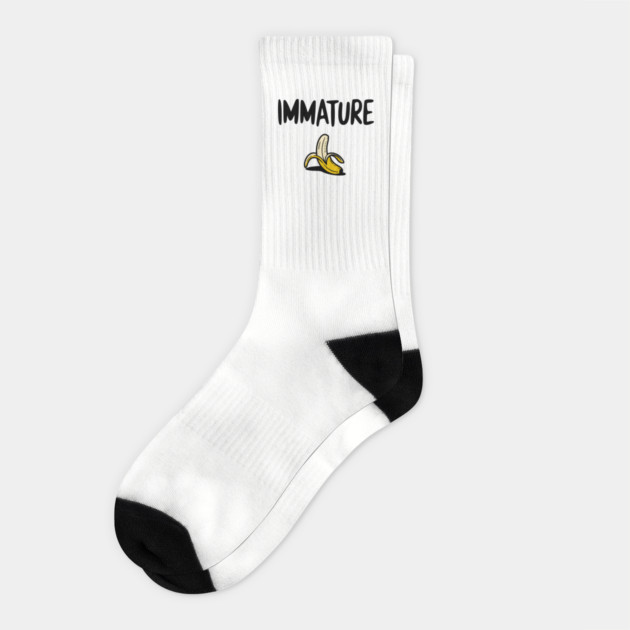 Immature Funny Childish Mischievous Personality Socks by Anticorporati