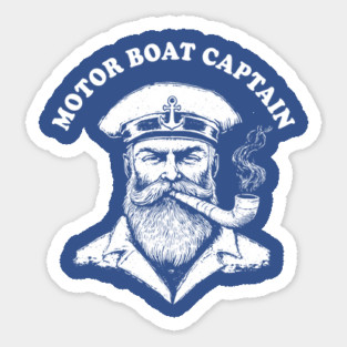 Vintage Nautical Motor Boat Captain Magnet