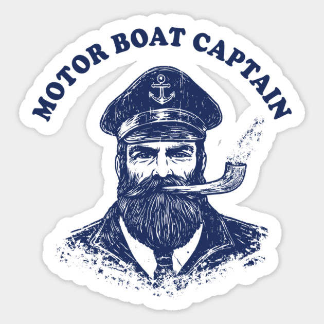 Vintage Nautical Motor Boat Captain Magnet by AZEERTEE