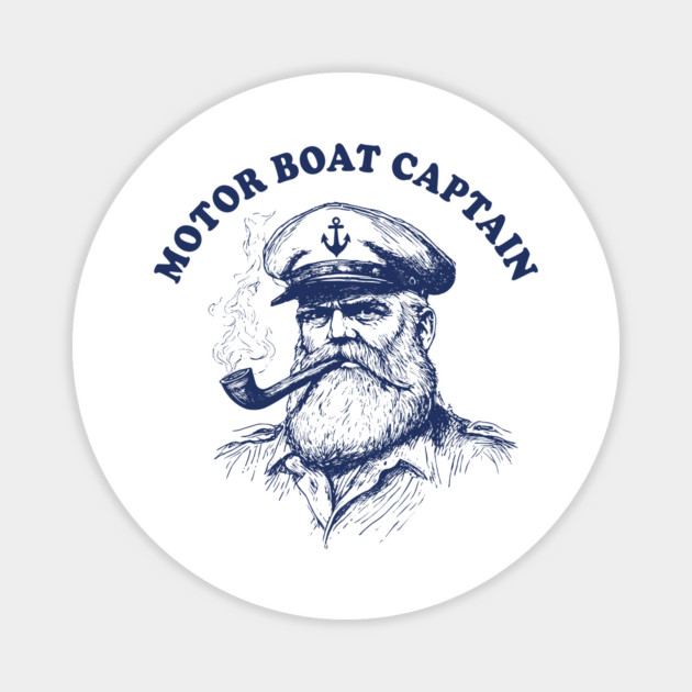Vintage Nautical Motor Boat Captain Magnet by AZEERTEE