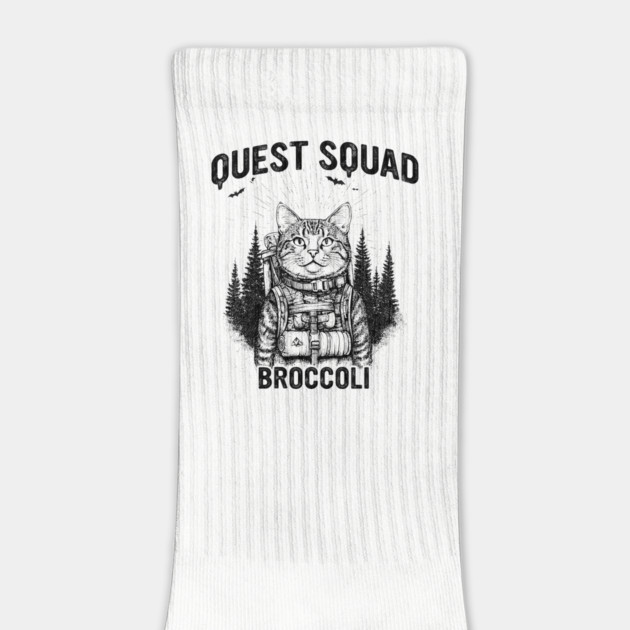 Quest Squad Broccoli Adventure Cat Fantasy Design by AZEERTEE