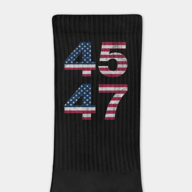 Donald Trump President USA Patriotic 45 47 American Flag Design by AZEERTEE