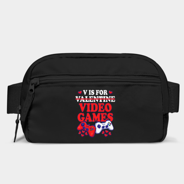 Funny "V is for Video Games" Gamer Valentine Design by AZEERTEE