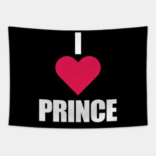 I LOVE PRINCE (Red Heart) Tapestry