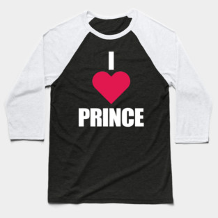 I LOVE PRINCE (Red Heart) Baseball T-Shirt