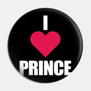 I LOVE PRINCE (Red Heart) Pin