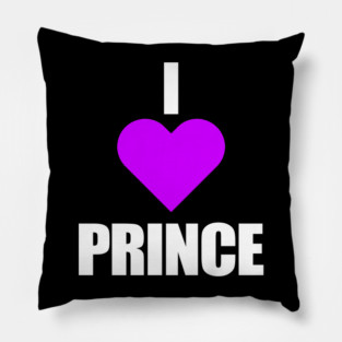 I LOVE PRINCE (Purple Heart) Pillow