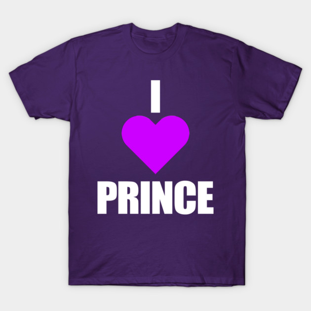 I LOVE PRINCE (Purple Heart) T-Shirt by PPUK