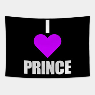 I LOVE PRINCE (Purple Heart) Tapestry