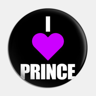 I LOVE PRINCE (Purple Heart) Pin