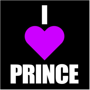 I LOVE PRINCE (Purple Heart) Posters and Art