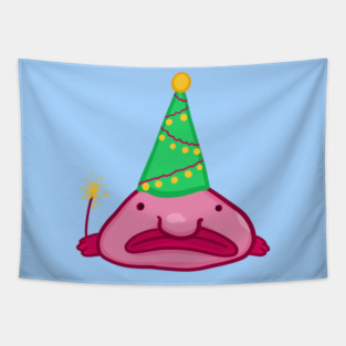 Blobfish party ready Tapestry