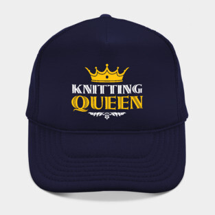 Knitting Queen- Funny Knitting Quotes Hat