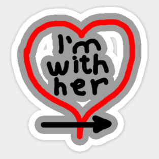 I'm With Her (right arrow) Magnet