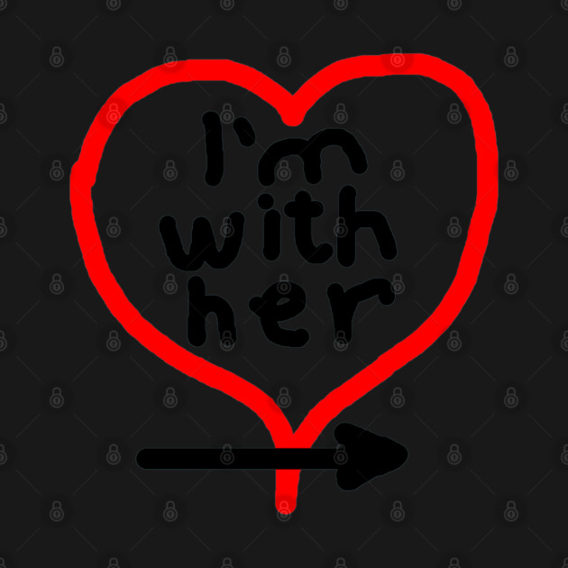I'm With Her (right arrow) by Creatifly Graphic Tees
