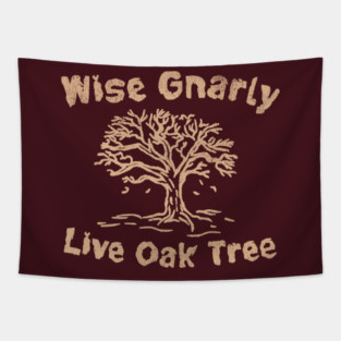 Wise Gnarly Live Oak Tree Tapestry