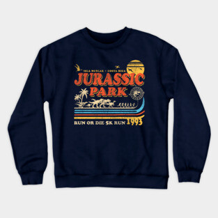 Dinosaur Park Run or Die 1993 Worn Crewneck Sweatshirt