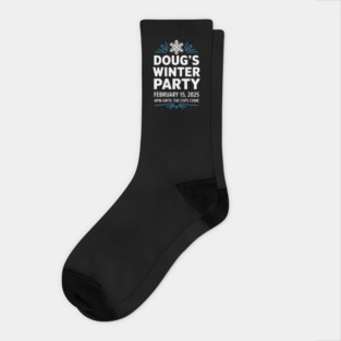 Dougs Winter Party February, Invite Winter Party Celebrate Socks