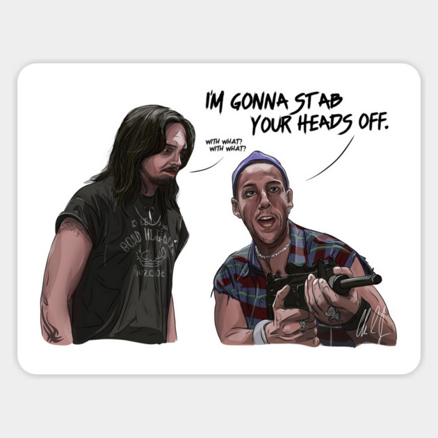 Airheads: Stab Your Heads Off Magnet by 51Deesigns