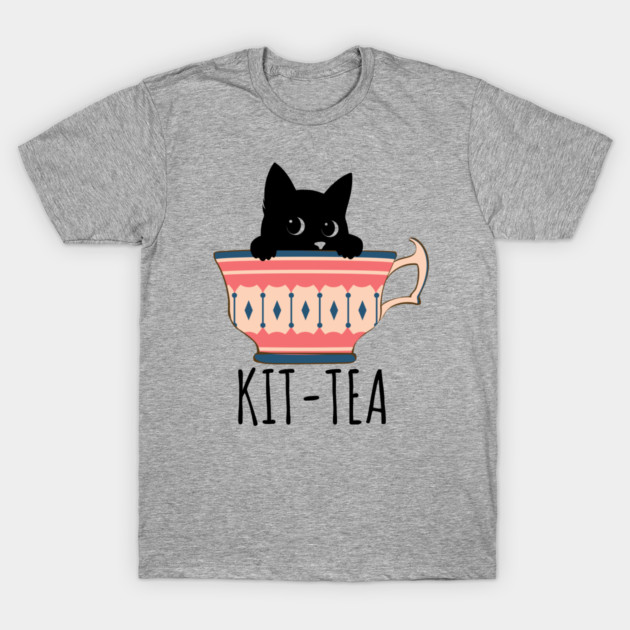 KIT-TEA Stealthy Sips T-Shirt by Premachandra's Store