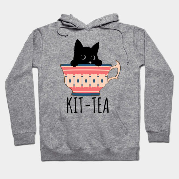 KIT-TEA Stealthy Sips Hoodie by Premachandra's Store