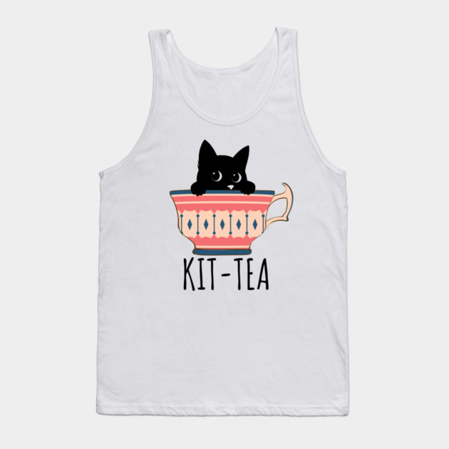 KIT-TEA Stealthy Sips Tank Top by Premachandra's Store