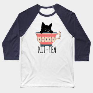 KIT-TEA Stealthy Sips Baseball T-Shirt