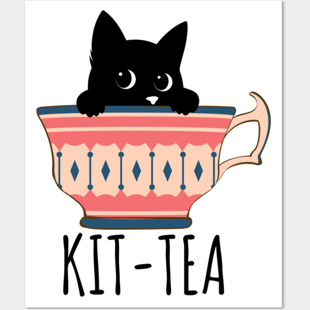 KIT-TEA Stealthy Sips Wall Art by Premachandra's Store