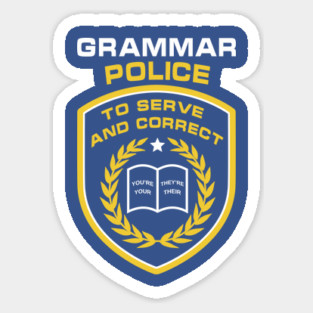 Grammar Police Sticker
