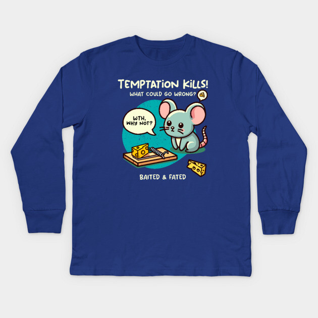 TEMPTATION KILLS Kids Long Sleeve T-Shirt by Fabrik