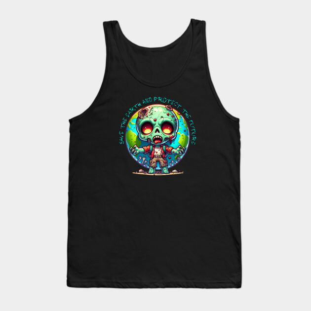 Earth Day Zombie Tank Top by HolidayBug