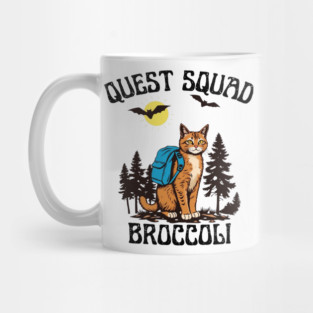 Quest Squad Broccoli Adventure Cat Fantasy Mug
