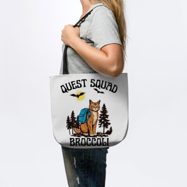 Quest Squad Broccoli Adventure Cat Fantasy by Creatifly Graphic Tees