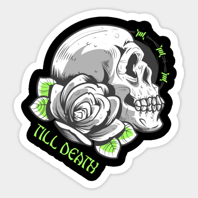 Skull n roses Magnet by The Patron