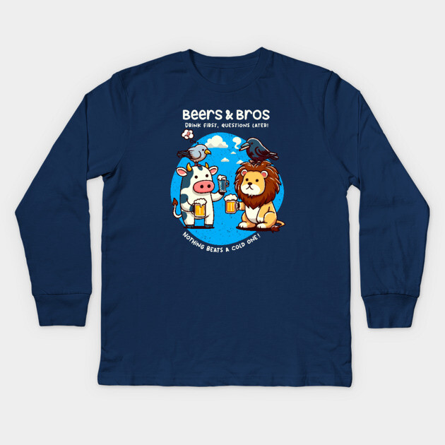BEERS AND BROS Kids Long Sleeve T-Shirt by Fabrik