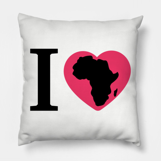 I love Africa Pillow by Serges's Store