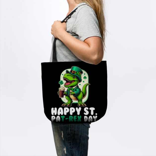 Happy St PaT-Rex Day Dinosaur St Patricks Day by Creatifly Graphic Tees