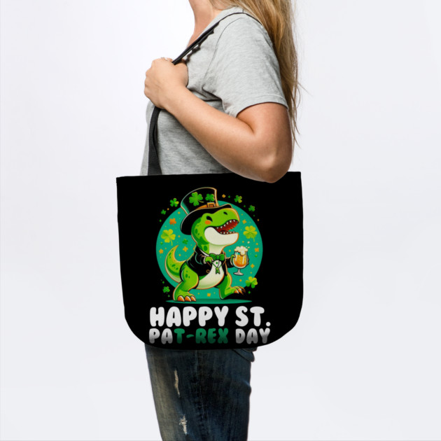 Happy St PaT-Rex Day Dinosaur St Patrick's Day by Creatifly Graphic Tees