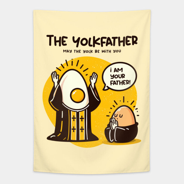 THE YOLKFATHER Tapestry by Fabrik