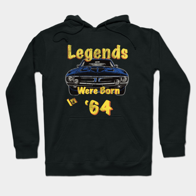 Legends Were Born Muscle Car Hoodie by TopTenGraphics