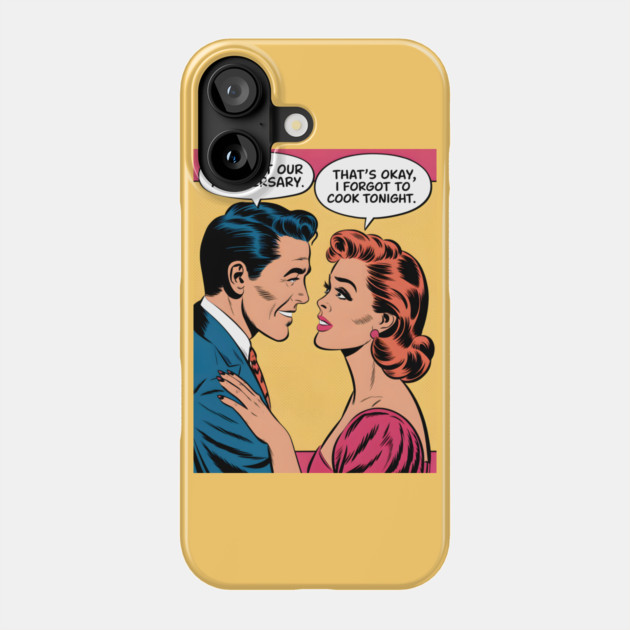 Funny Vintage Romantic Comic Phone Case by animegirlnft
